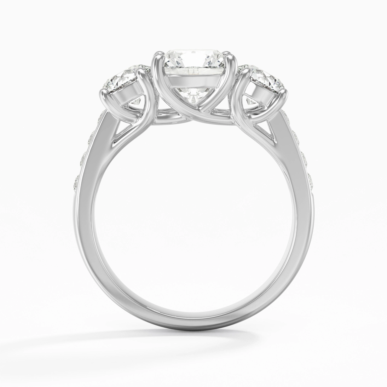 Glorieux Coussin 1.00ct Moissanite Bague de fiançailles