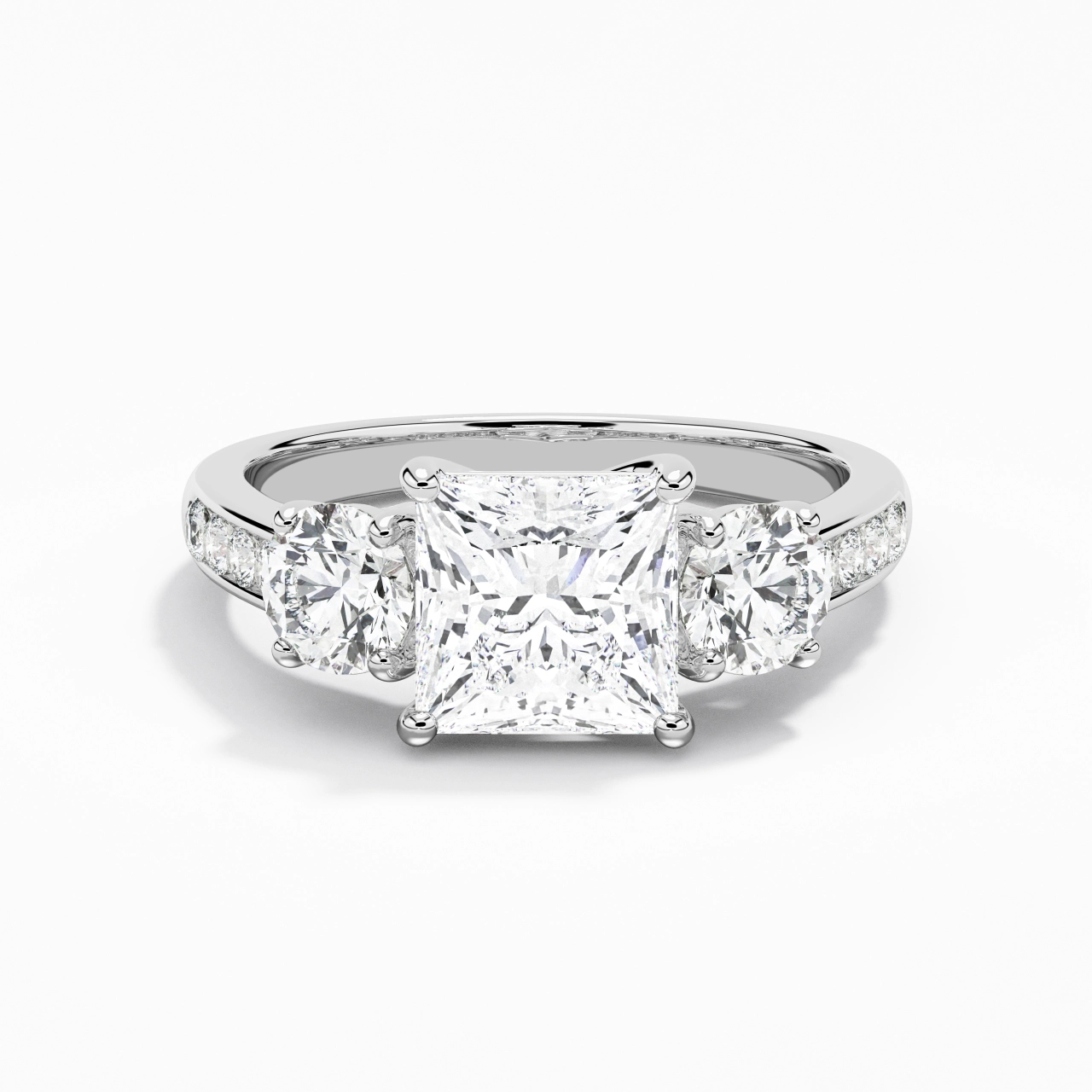 Glorieux Princesse 1.50ct Moissanite Bague de fiançailles