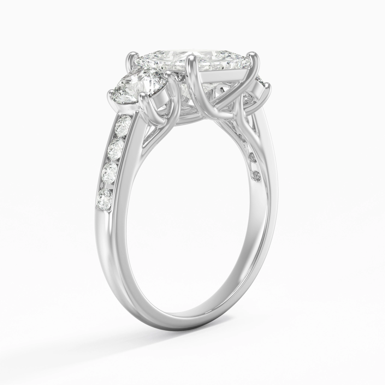 Glorieux Princesse 1.50ct Moissanite Bague de fiançailles