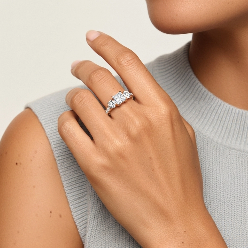 2.00ct Moissanite Engagement Ring 925 Sterling Silver