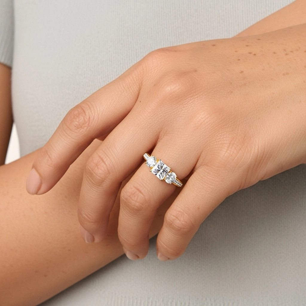 2.00ct Moissanite Engagement Ring 925 Sterling Silver