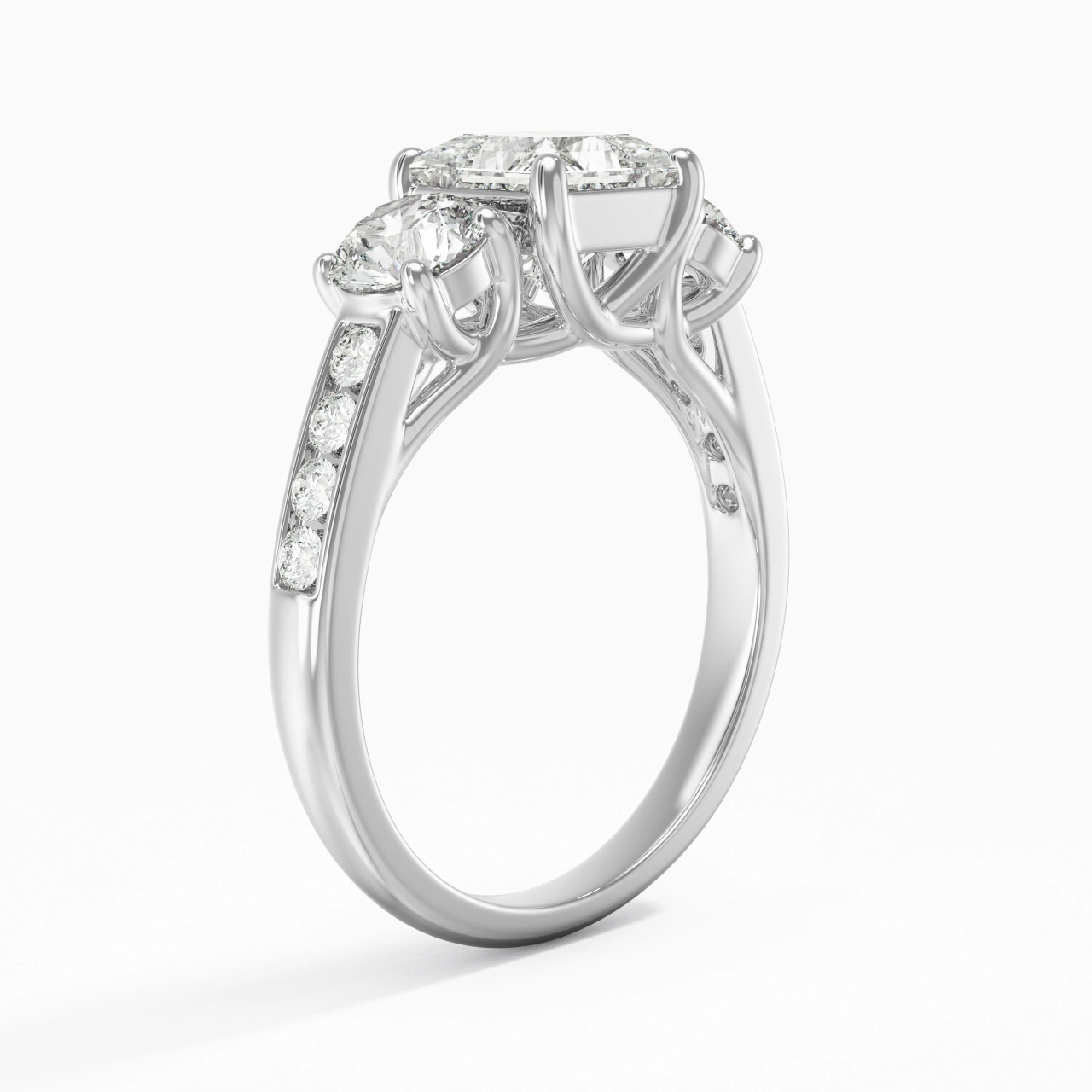 Glory Princess 1.00ct Moissanite Engagement Ring