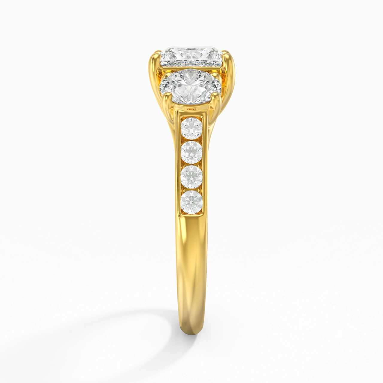 Glorieux Princesse 1.00ct Moissanite Bague de fiançailles
