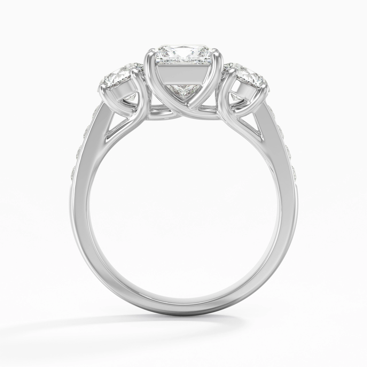 Glory Princess 1.00ct Moissanite Engagement Ring