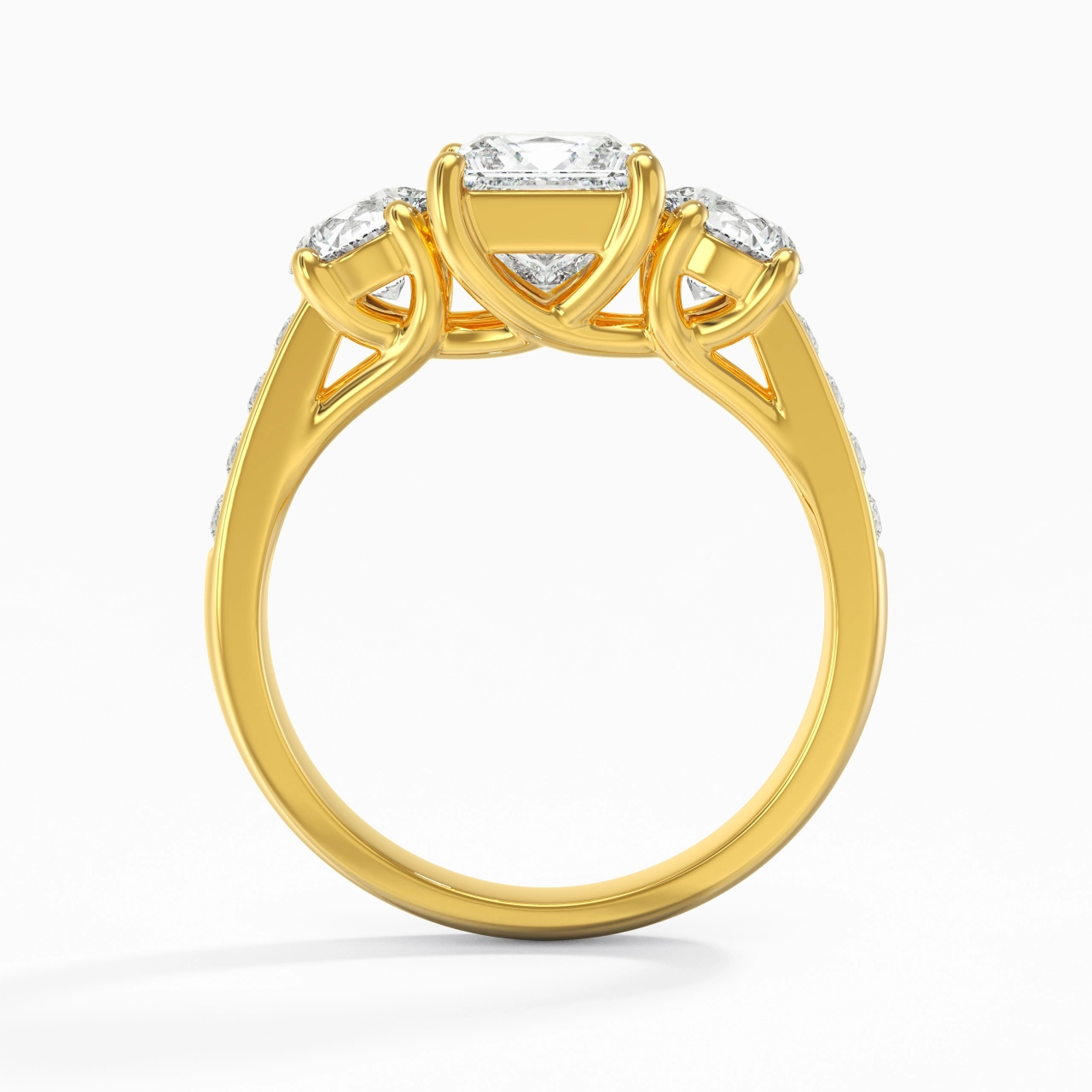 Glorieux Princesse 1.00ct Moissanite Bague de fiançailles