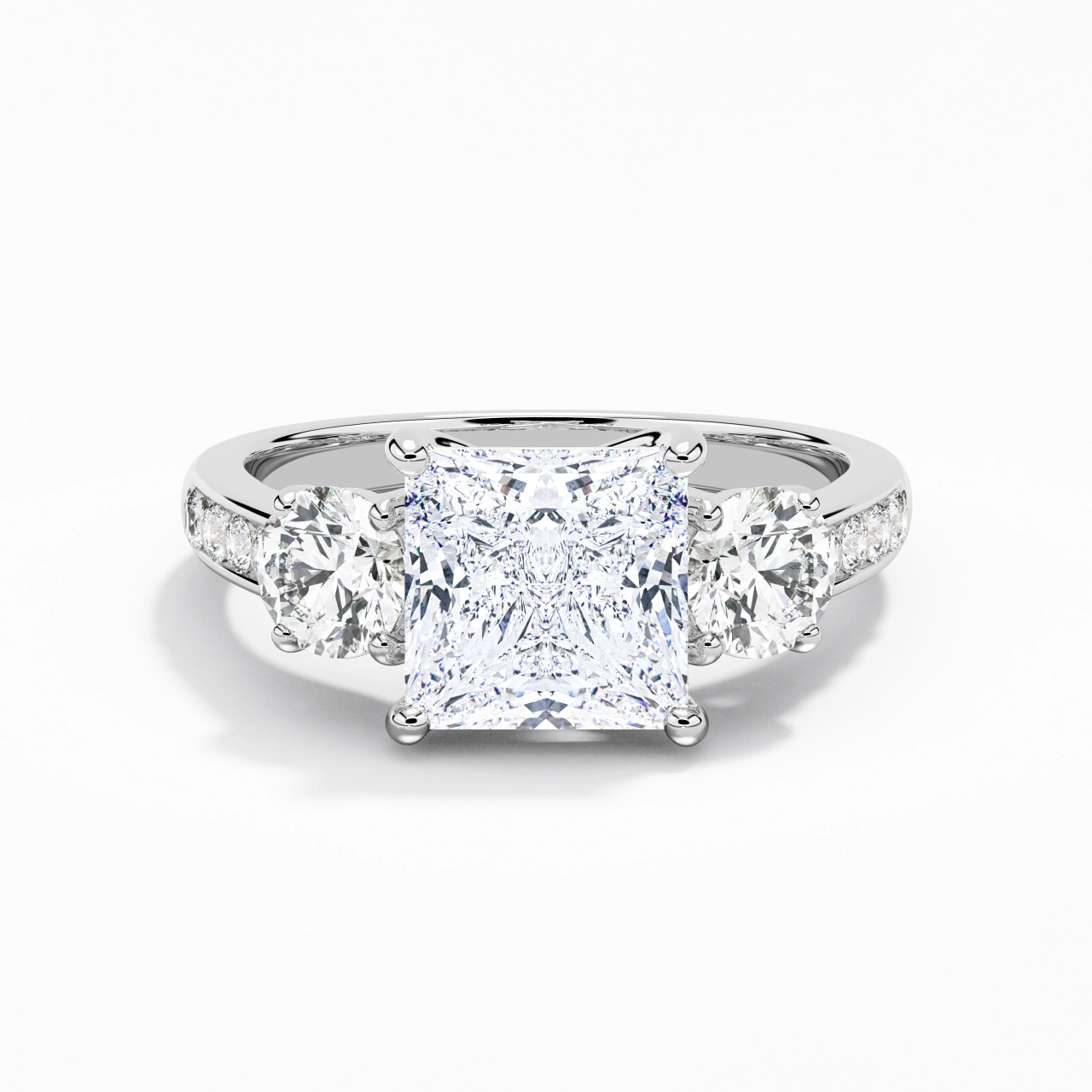Glorieux Princesse 2.00ct Moissanite Bague de fiançailles