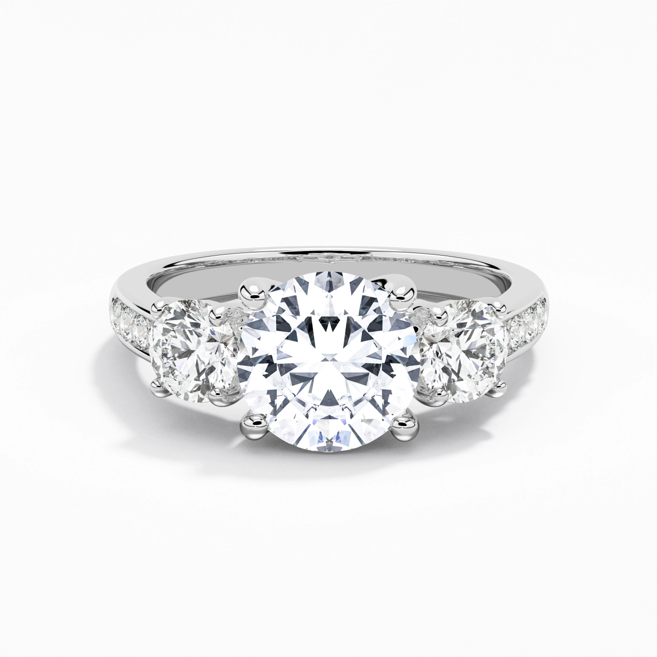 Glory Round 1.50ct Moissanite Engagement Ring