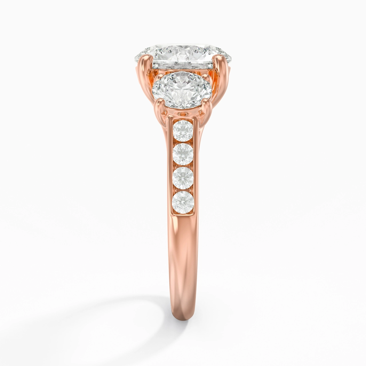 Glorieux Rond 1.50ct Moissanite Bague de fiançailles