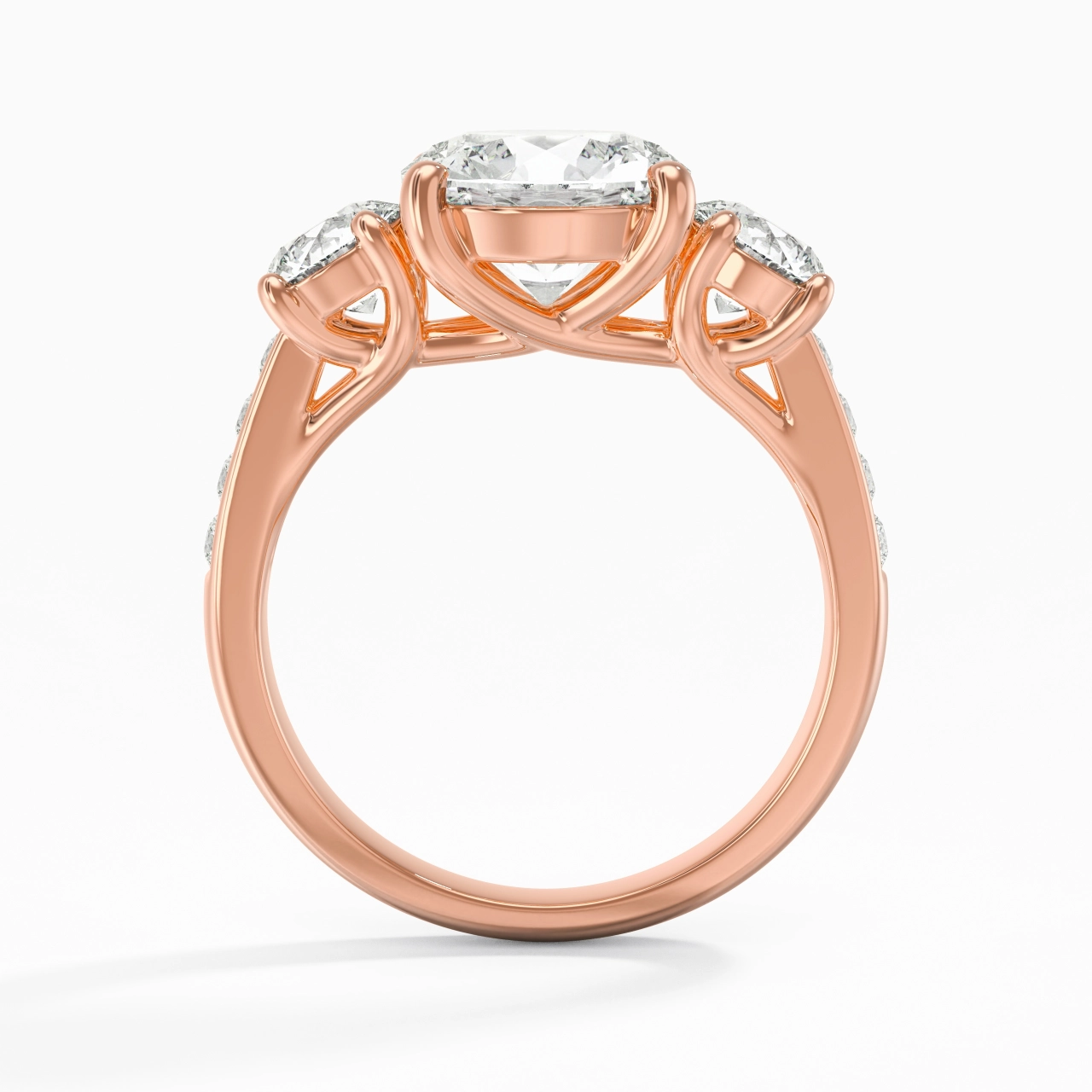 Glorieux Rond 1.50ct Moissanite Bague de fiançailles