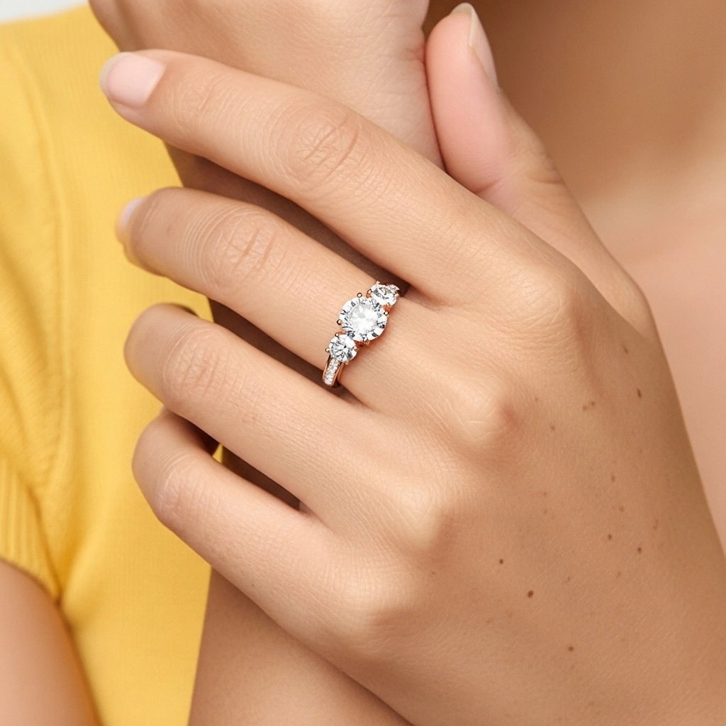 2.00ct Moissanite Engagement Ring 925 Sterling Silver