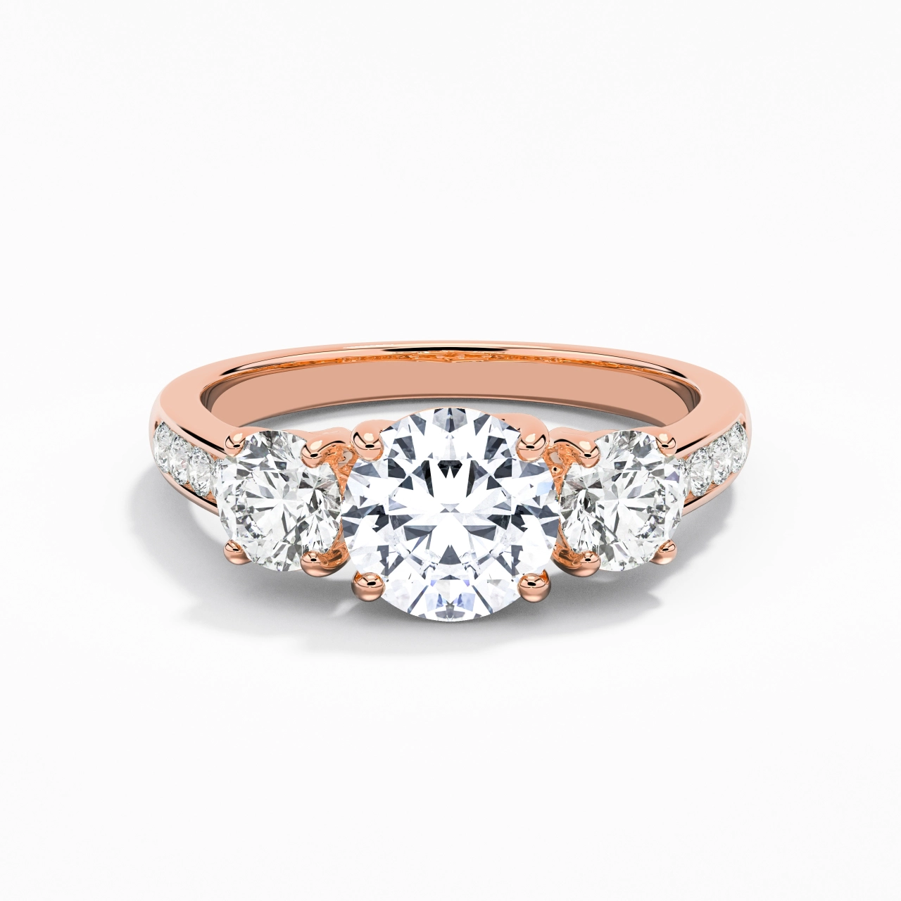 1.00ct Moissanite Engagement Ring 925 Sterling Silver