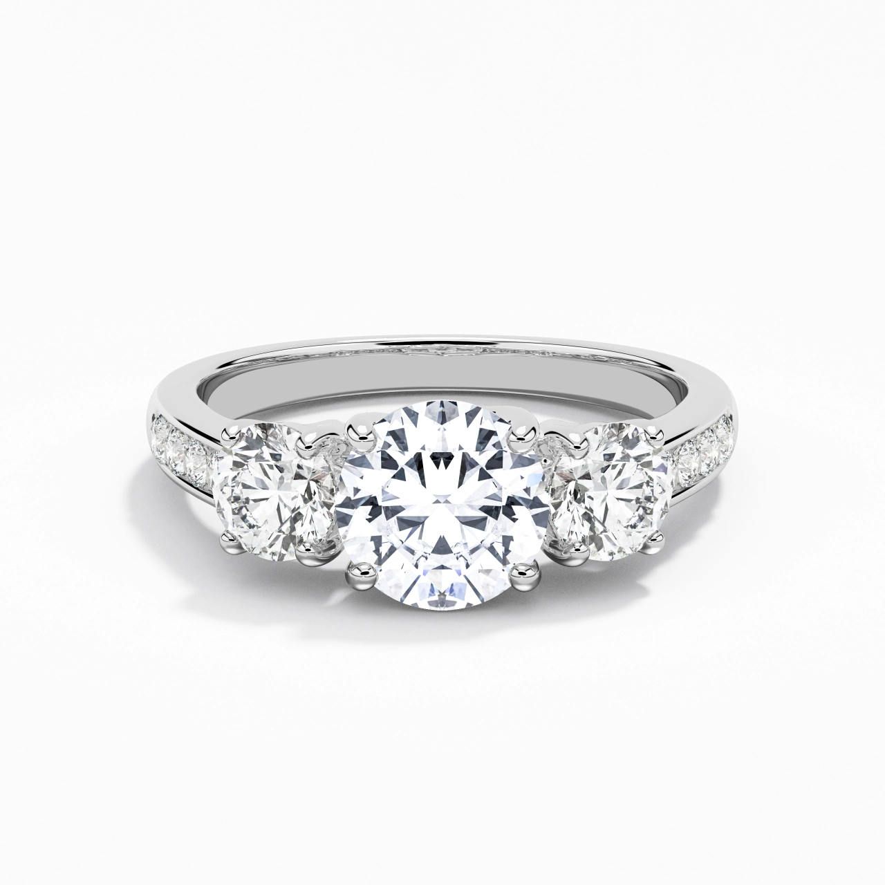1.00ct Moissanite Engagement Ring 925 Sterling Silver