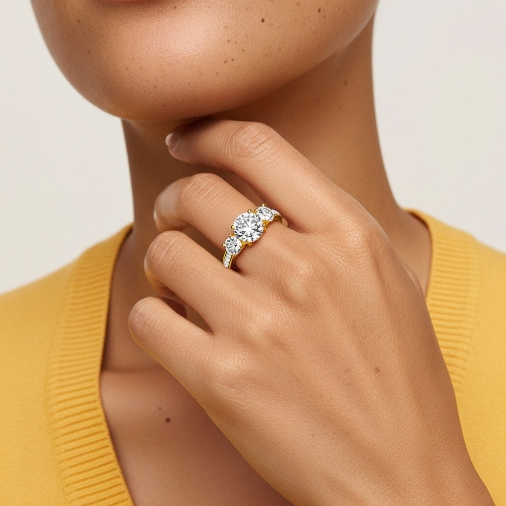 1.00ct Moissanite Bague de fiançailles Argent sterling 925