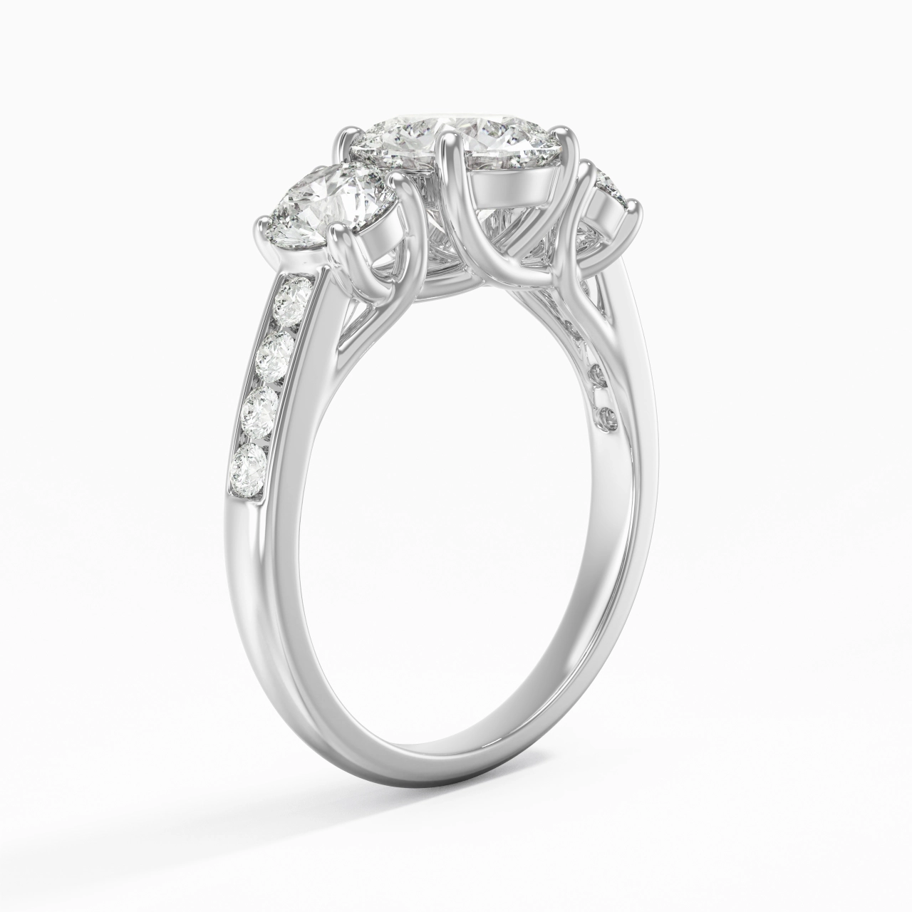 1.00ct Moissanite Engagement Ring 925 Sterling Silver