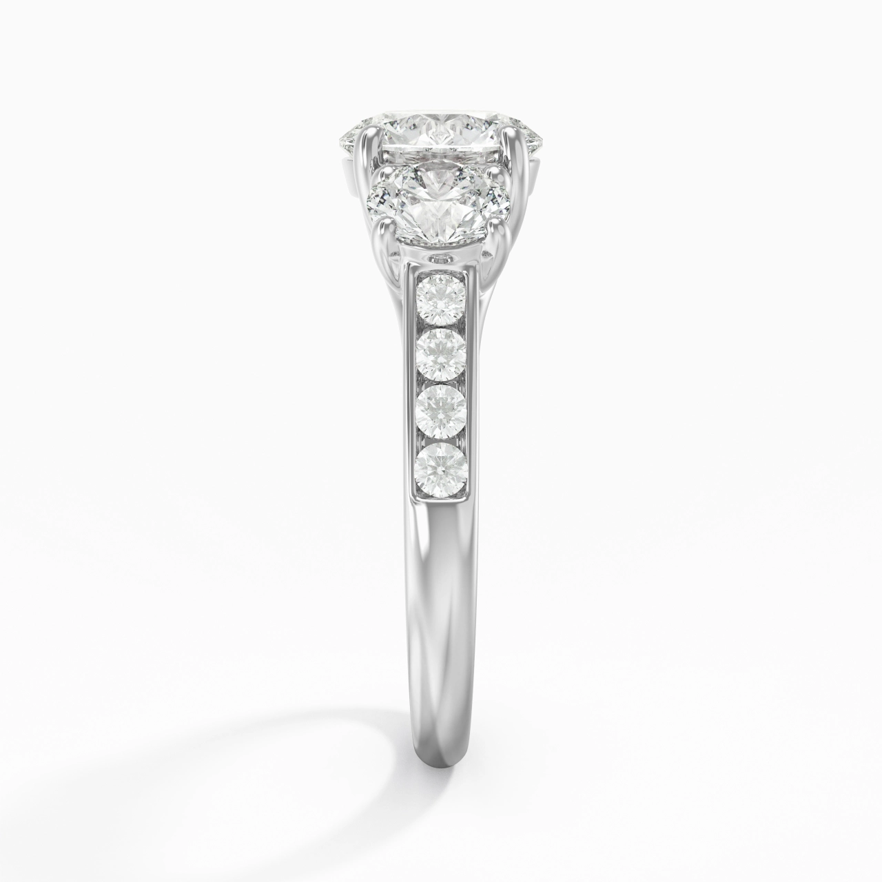 1.00ct Moissanite Engagement Ring 925 Sterling Silver
