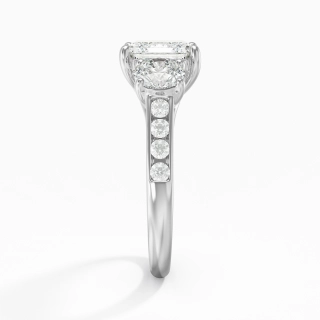 Glorieux Asscher 1.50ct Moissanite Bague de fiançailles