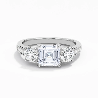 1.00ct Moissanite Engagement Ring 925 Sterling Silver