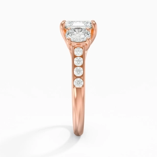 Glorieux Asscher 1.00ct Moissanite Bague de fiançailles