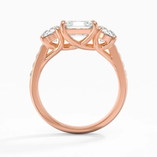 Glorieux Asscher 1.00ct Moissanite Bague de fiançailles