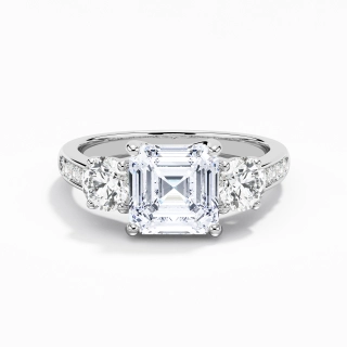 Glorieux Asscher 2.00ct Moissanite Bague de fiançailles