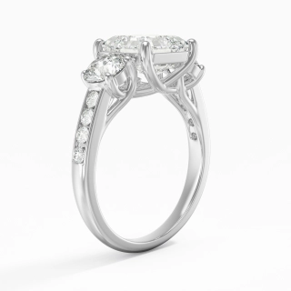 Glorieux Asscher 2.00ct Moissanite Bague de fiançailles