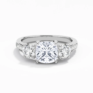 Glorieux Coussin 1.50ct Moissanite Bague de fiançailles