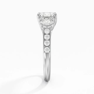 Glorieux Coussin 1.00ct Moissanite Bague de fiançailles