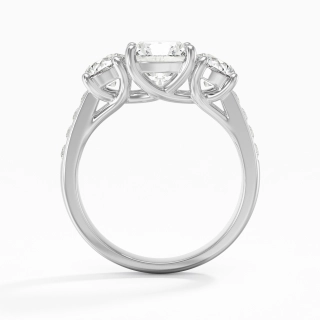 Glorieux Coussin 1.00ct Moissanite Bague de fiançailles