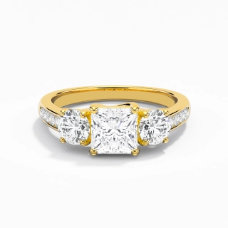 Glorieux Princesse 1.00ct Moissanite Bague de fiançailles