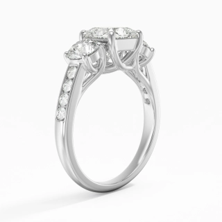 Glory Princess 1.00ct Moissanite Engagement Ring