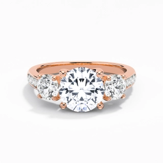 Glorieux Rond 1.50ct Moissanite Bague de fiançailles