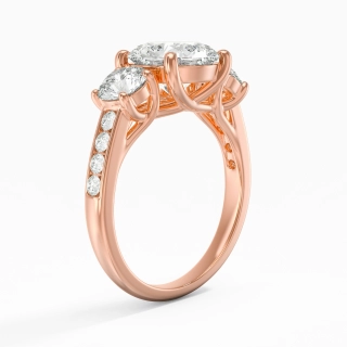 Glorieux Rond 1.50ct Moissanite Bague de fiançailles