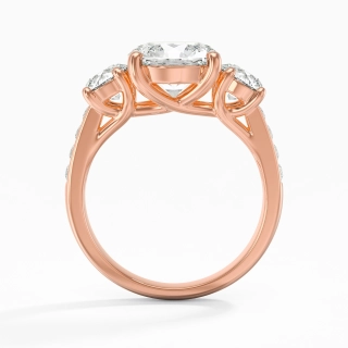 Glorieux Rond 1.50ct Moissanite Bague de fiançailles