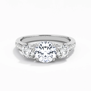 1.00ct Moissanite Engagement Ring 925 Sterling Silver