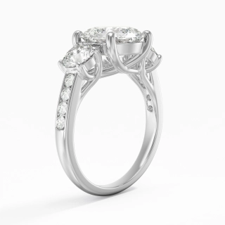 Glorieux Rond 2.00ct Moissanite Bague de fiançailles