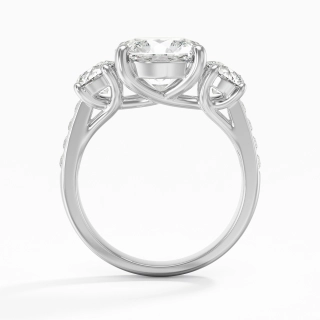 Glorieux Rond 2.00ct Moissanite Bague de fiançailles