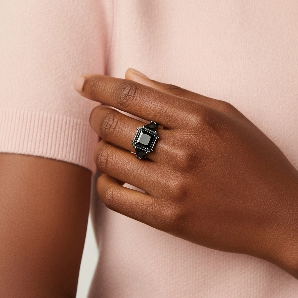 925 Sterling Silver Cubic Zirconia Engagement Ring