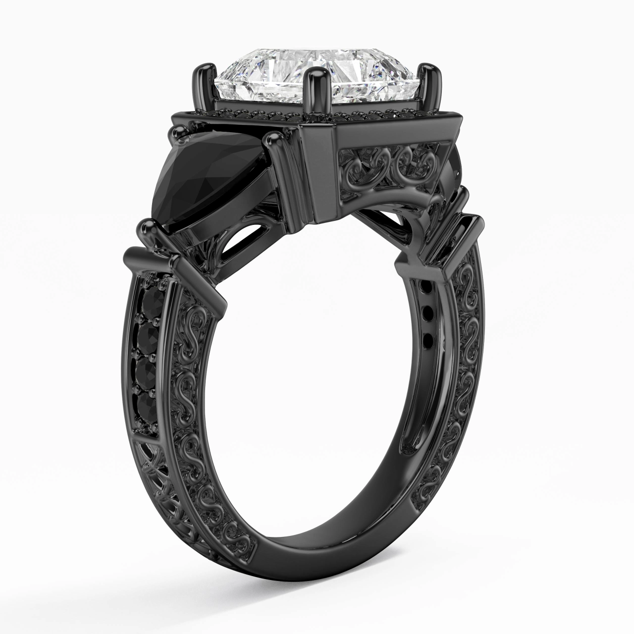 925 Sterling Silver Cubic Zirconia Engagement Ring