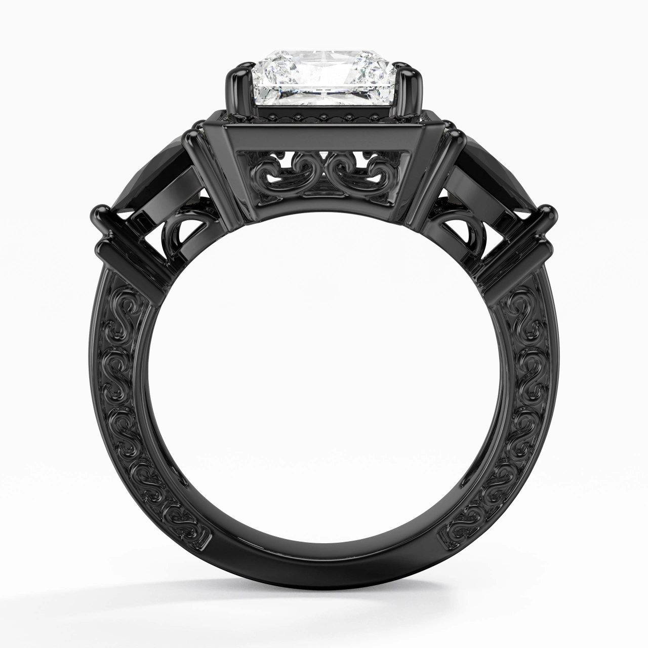 925 Sterling Silver Cubic Zirconia Engagement Ring