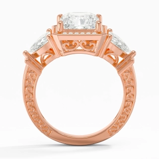 14K Rose Gold Moissanite Engagement Ring