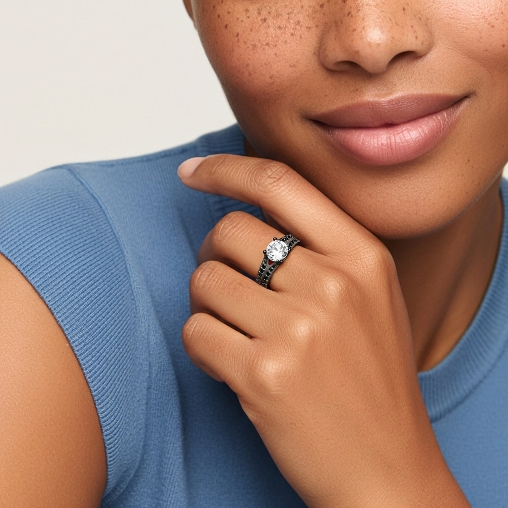 Pavé Engagement Ring 1.25ct Cubic Zirconia