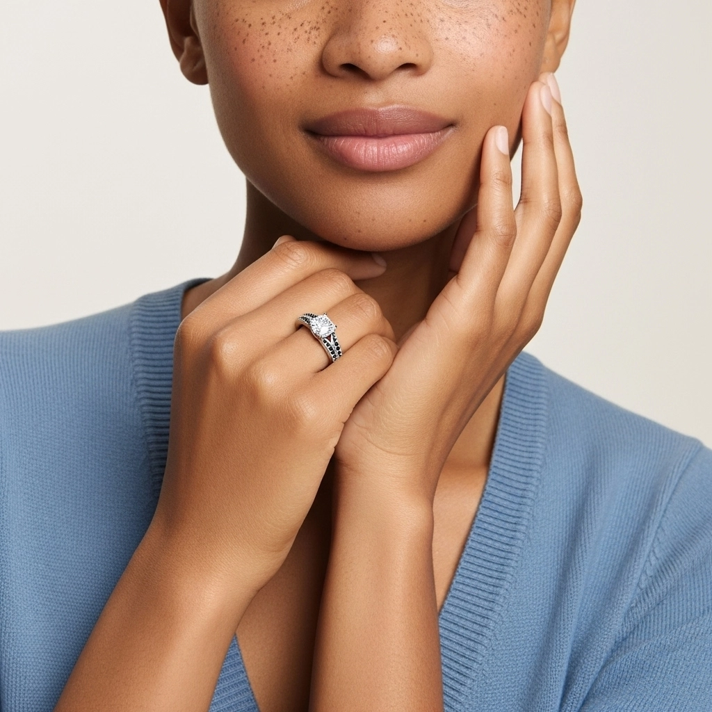 Pavé Engagement Ring 1.25ct Cubic Zirconia