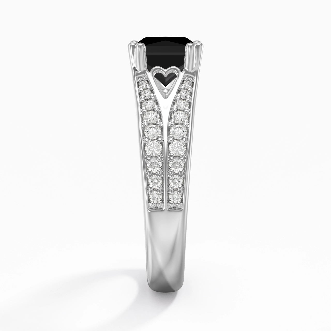Pavé Bague de fiançailles 1.25ct Zircon cubique