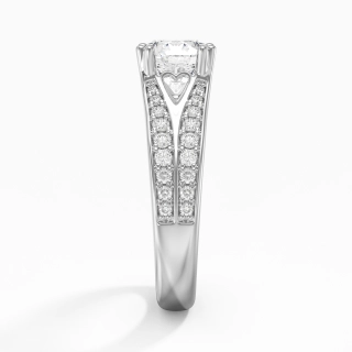 Pavé Bague de fiançailles 1.25ct Moissanite
