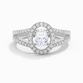 925 Sterling Silver Moissanite Engagement Ring
