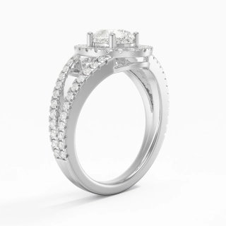 925 Sterling Silver Moissanite Engagement Ring