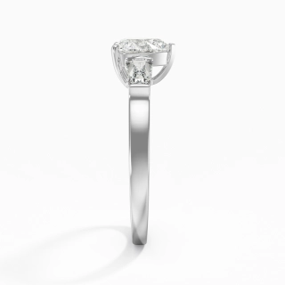 18K White Gold Moissanite Engagement Ring