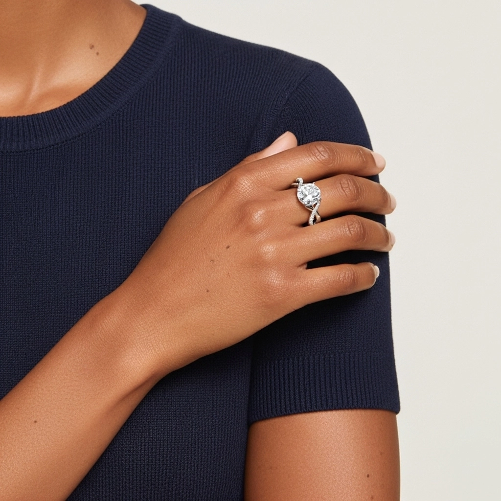 Classic Oval 3.00ct Moissanite Engagement Ring