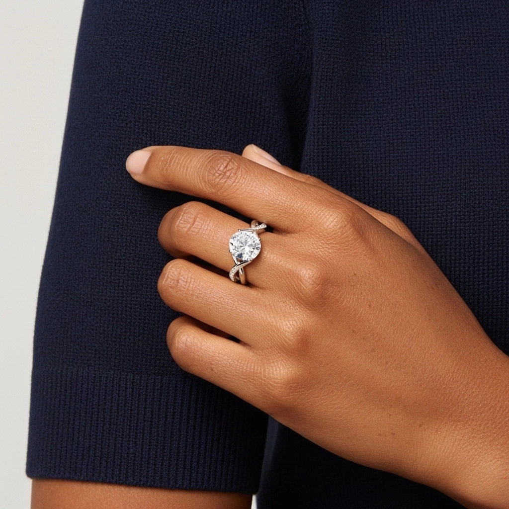 Classic Oval 3.00ct Moissanite Engagement Ring