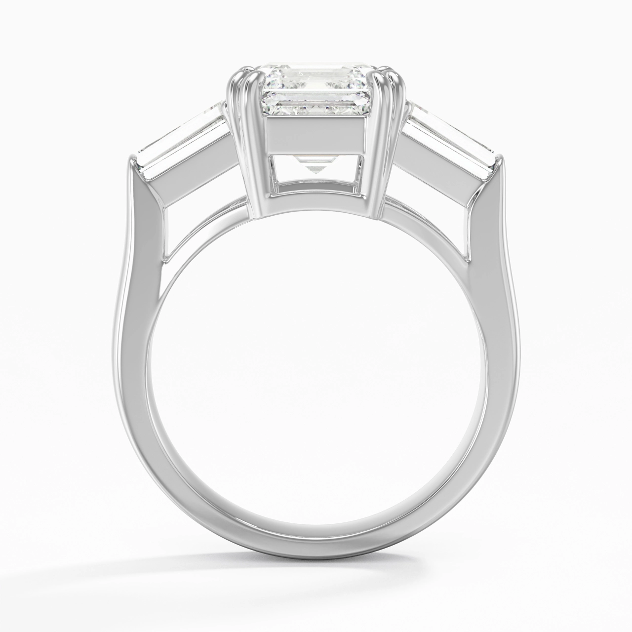 Graceful Asscher Cut Engagement Ring